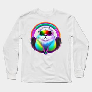 DJ Kitty Long Sleeve T-Shirt